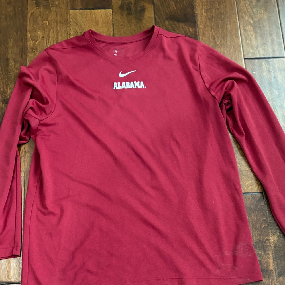 Nike Crimson Alabama Long Sleeve Performance Tee